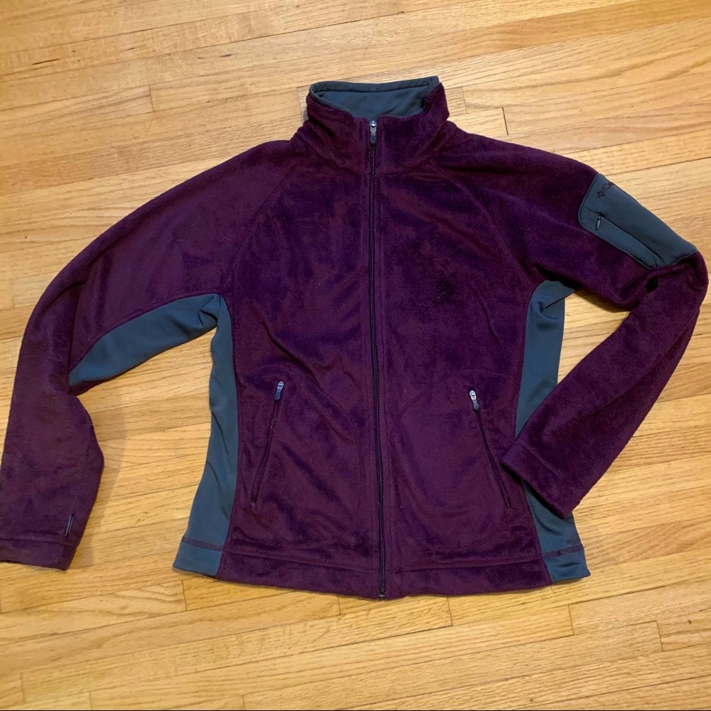 Columbia purples fleece zip up velvet soft fitted